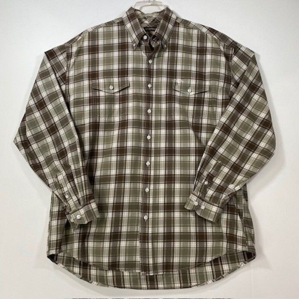 Stetson Men's Classic Plaid Button Down Shirt Dual Chest Pockets Casual XL - Picture 1 of 11